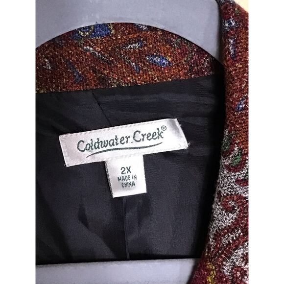 ColdWater Creek Women’s Vintage Tapestry Print Button Front Blazer Sz. 2x EUC - Picture 11 of 11